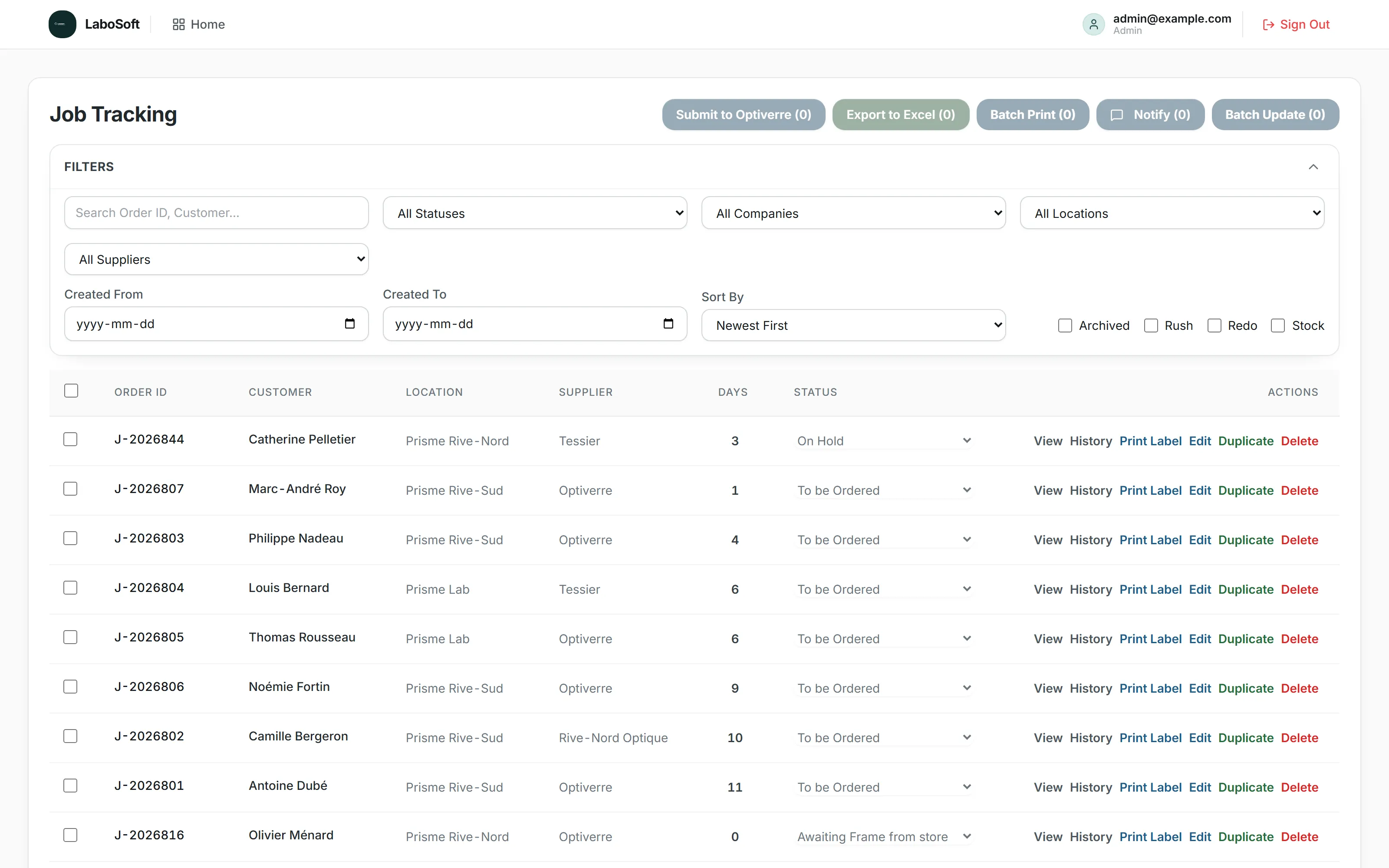 LaboSoft product screenshot